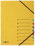 Pagna® Ordnungsmappe EASY - 7 Fächer, A4, Pressspan, 265 g/qm, gelb Ordnungsmappe 7 gelb A4