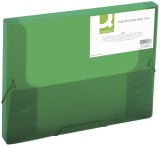 Q-Connect® Sammelbox - A4, 250 Blatt, PP, grün transluzent Dokumentenbox A4 grün transluzent
