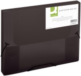 Q-Connect® Sammelbox - A4, 250 Blatt, PP, schwarz transluzent Dokumentenbox A4 schwarz transluzent