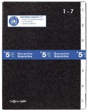 Pagna® Pultordner Taben 1-7 - 7 Fächer, Hartpappe, schwarz dehnbarer und verstärkter Rücken 7