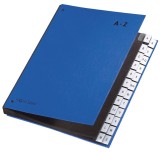 Pagna® Pultordner Color-Einband - Tabe A - Z, 24 Fächer, blau dehnbarer und verstärkter Rücken