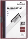 Durable Klemm-Mappe DURACLIP® 30 - A4, aubergine/dunkelrot Klemmmappe transparent/aubergine