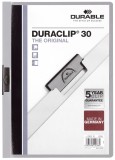 Durable Klemm-Mappe DURACLIP® 30 - A4, grau Klemmmappe transparent/grau bis zu 30 Blatt A4
