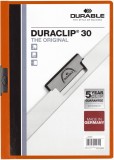 Durable Klemm-Mappe DURACLIP® 30 - A4,orange Klemmmappe transparent/orange bis zu 30 Blatt A4