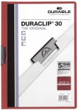 Durable Klemm-Mappe DURACLIP® 30 - A4, rot Klemmmappe transparent/rot bis zu 30 Blatt A4