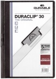 Durable Klemm-Mappe DURACLIP® 30 - A4,schwarz Klemmmappe transparent/schwarz bis zu 30 Blatt A4