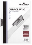 Durable Klemm-Mappe DURACLIP® 30 - A4,weiß Klemmmappe transparent/weiß bis zu 30 Blatt A4