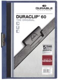 Durable Klemm-Mappe DURACLIP® 60 - A4, dunkelblau Klemmmappe transparent/dunkelblau 220 x 307 mm