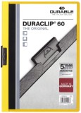 Durable Klemm-Mappe DURACLIP® 60 - A4, gelb Klemmmappe transparent/gelb bis zu 60 Blatt A4