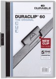 Durable Klemm-Mappe DURACLIP® 60 - A4, grau Klemmmappe transparent/grau bis zu 60 Blatt A4
