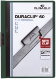 Durable Klemm-Mappe DURACLIP® 60 - A4, petrol/dunkelgrün Klemmmappe transparent/petrol