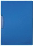 Q-Connect® Klemmmappe - blau, Fassungsvermögen bis 25 Blatt Vorderdeckel ganz aufklappbar blau