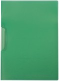 Q-Connect® Klemmmappe - grün, Fassungsvermögen bis 25 Blatt Vorderdeckel ganz aufklappbar grün