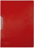 Q-Connect® Klemmmappe - rot, Fassungsvermögen bis 25 Blatt Vorderdeckel ganz aufklappbar rot