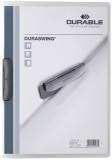 Durable Klemm-Mappe DURASWING® - A4, transparent/graphit Klemmmappe transparent/graphit