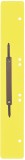 Q-Connect® Heftstreifen aus Kunststoff, lang - gelb, 25 Stück Heftstreifen gelb 25 Stück 45 mm