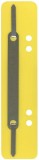 Q-Connect® Heftstreifen Kunststoff, kurz - Deckleiste aus Metall, gelb, 25 Stück Heftstreifen gelb
