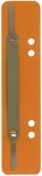 Q-Connect® Heftstreifen Kunststoff, kurz - Deckleiste aus Metall, orange, 25 Stück Heftstreifen