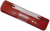 Q-Connect® Heftstreifen Kunststoff, kurz - Deckleiste aus Kunststoff, rot, 25 Stück Heftstreifen
