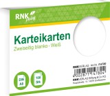 RNK Verlag Karteikarten - DIN A8, blanko, weiß, 100 Karten Karteikarten A8 quer blanko weiß