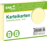 RNK Verlag Karteikarten - DIN A7, blanko, gelb, 100 Karten Karteikarten A7 quer blanko gelb 170 g/qm