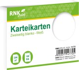 RNK Verlag Karteikarten - DIN A7, blanko, weiß, 100 Karten Karteikarten A7 quer blanko weiß