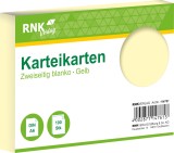 RNK Verlag Karteikarten - DIN A6, blanko, gelb, 100 Karten Karteikarten A6 quer blanko gelb 170 g/qm