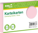RNK Verlag Karteikarten - DIN A6, blanko, rosa, 100 Karten Karteikarten A6 quer blanko rosa 170 g/qm
