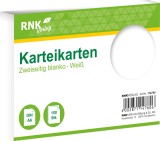 RNK Verlag Karteikarten - DIN A6, blanko, weiß, 100 Karten Karteikarten A6 quer blanko weiß