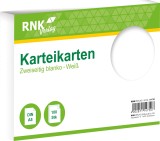 RNK Verlag Karteikarten - DIN A5, blanko, weiß, 100 Karten Karteikarten A5 quer blanko weiß