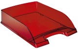 Leitz 5226 Briefkorb Transparent Plus, A4, Polystyrol, rot Briefkorb A4 rot transparent
