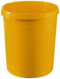 HAN Papierkorb GRIP - 18 Liter, rund, 2 Griffmulden, extra stabil, gelb Papierkorb GRIP gelb 350 mm