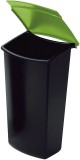 HAN Abfalleinsatz MONDO mit Deckel, 3 Liter, schwarz-grün Abfalleinsatz Serie Mondo schwarz/grün