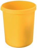 HAN Papierkorb KLASSIK - 30 Liter, rund, 2 Griffmulden, extra stabil, gelb Papierkorb KLASSIK gelb