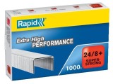 Rapid® Heftklammern 24/8+mm Super Strong, verzinkt, 1000 Stück Heftklammern 24/8+ bis 50 Blatt