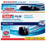 tesa® Tischabroller Easy Cut® Compact - für Rollen bis 33m : 19mm, schwarz Tischabroller schwarz