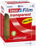 tesa® Klebefilm Office Box - transparent, 19 mm x 66 m, 8 Rollen Klebefilm 19 mm 66 m 76 mm