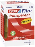 tesa® Klebefilm Office Box - transparent, 25 mm x 66 m, 6 Rollen Klebefilm 25 mm 66 m 76 mm