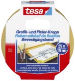 tesa® Fixierband Grafik- und Fixier-Krepp - 25 m x 19 mm, Papier, beige Fixierband 19 mm 25 m