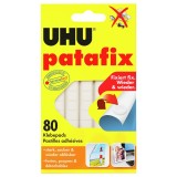 UHU® Klebestücke patafix Original - 80 Stück, weiß, ablösbar Klebestücke weiß 80 Stück