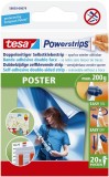 tesa® Powerstrips® Poster - ablösbar, Tragfähigkeit 200 g, weiß, 20 Stück Powerstrips 200 g