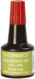 Q-Connect® Stempelfarbe - ohne Öl, 28 ml, rot Stempelfarbe rot 28 ml