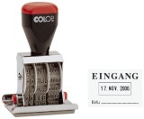 COLOP® Datum-Plattenstempel - EINGANG + 4 mm Datum mit Textplatte Datumstempel für Stempelkissen