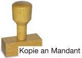 Vorgangsstempel - Kopie an Mandant Textstempel für Stempelkissen Kopie an Mandant Holz