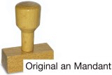 Vorgangsstempel - Original an Mandant Textstempel für Stempelkissen Original an Mandant Holz