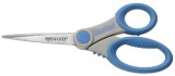 WESTCOTT Schere Microban® Softgrip, rostfrei, asymmetrisch, grau/blau, 21 cm Schere 20,5 cm