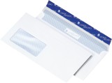 Cygnus Excellence Briefumschlag DL, haftkebend, weiß, Offset 100g, 500 Stück mit Fenster DL weiß