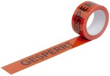 Wihedü Warnband GESPERRT - orange/schwarz, 50mm x 66m Warndruckband 50 mm 66 m GESPERRT orange