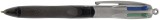 BiC® Kugelschreiber 4 Colours GRIP PRO - dokumentenecht, 0,4 mm, schwarz/grau Druckmechanik 0,4 mm