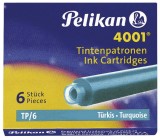 Pelikan® Tintenpatrone 4001® TP/6 - türkis, 6 Patronen Tintenpatrone türkis 6 Patronen